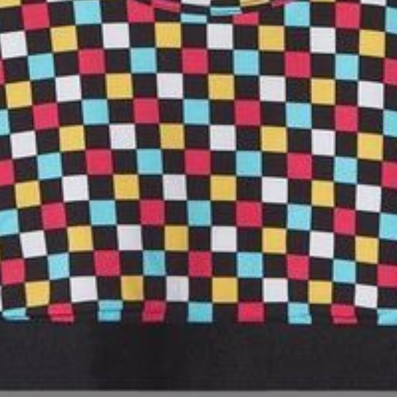 ❤️NWT VINTAGE TORRID SCOOP BRALETTE / SPORTS BRA - CHECKER PRINT - PLUS SIZE - Picture 2 of 9